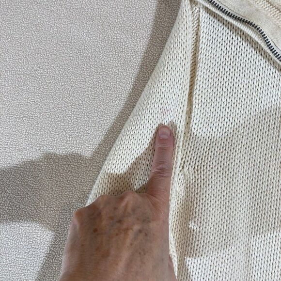 Vtg Y2K 2004 Harley Davidson Women 2X Chunky Knit Ivory Spell‎ Out Back Full Zip - Picture 9 of 15